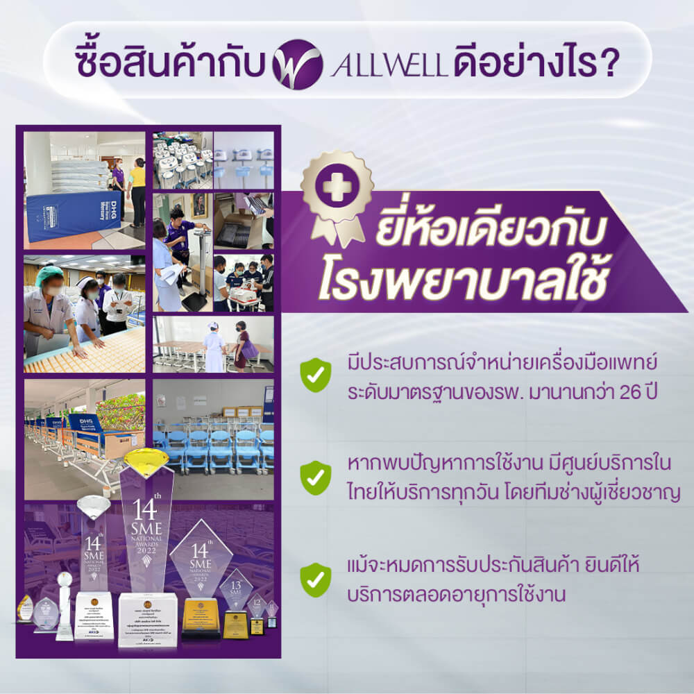 รถเข็นช่วยเดิน ALLWELL WALK A (สีเงิน)